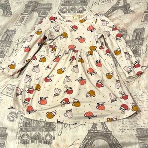 Emma & Elsa cat teacup dress 4T